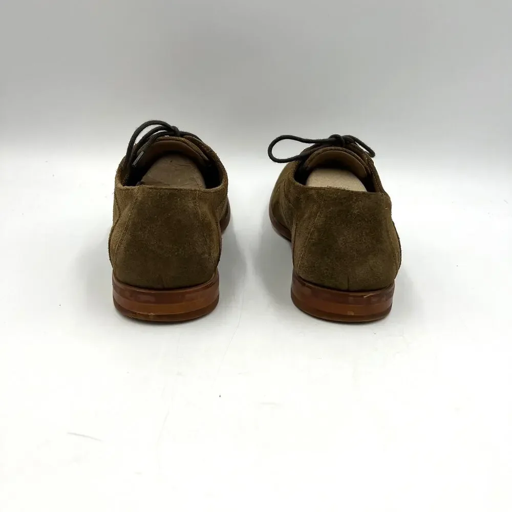 Aston Grey Gwaocia Oxford Suede Tan Dress Shoes Leather Light Academia